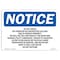Signmission OSHA Notice Sign, 18" Height, Rigid Plastic, Do Not Knock No Uninvited Or Unexpected Sign, Landscape OS-NS-P-1824-L-11286 - alternate 1